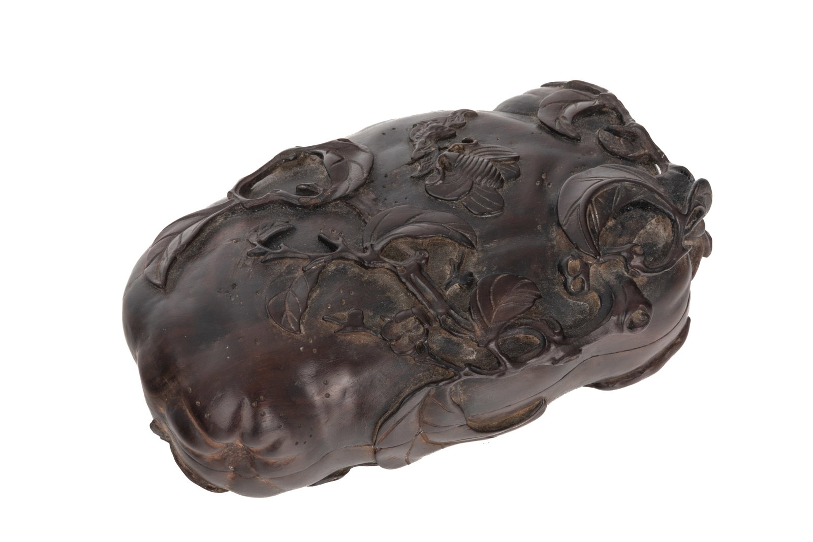 CARVED ZITAN MELON FORM BOX AND COVER (1 of 1)