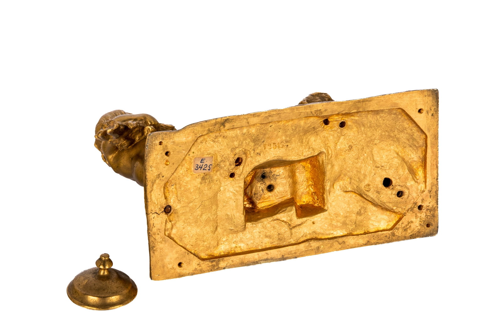 FRENCH FIGURAL BRONZE INK STAND - 5