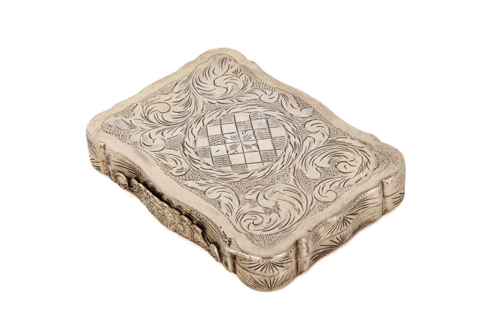 RUSSIAN GILT SILVER COMPACT CASE,125g - 5