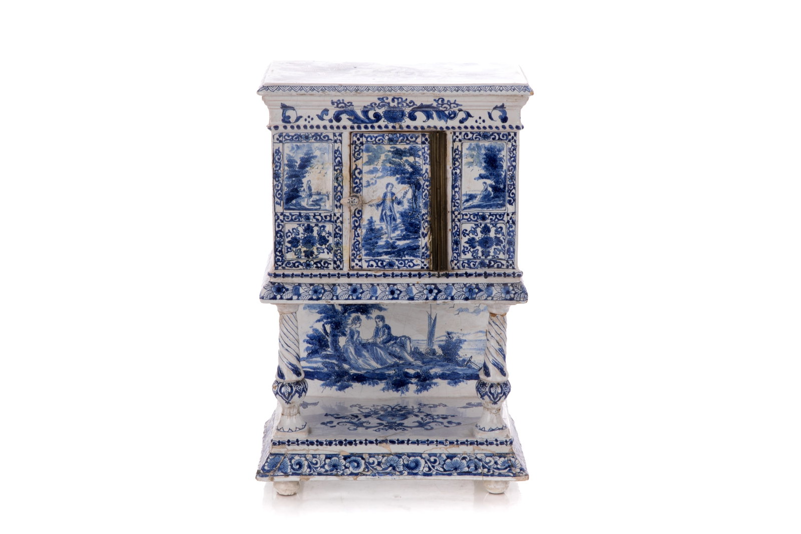 MINIATURE 18th C DELFT POTTERY CABINET (1 of 7)