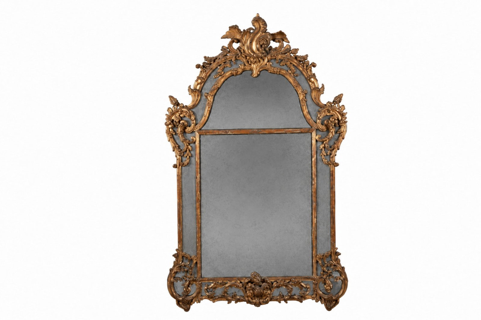 REGENCE FRENCH CARVED GILTWOOD MIRROR (1 of 2)