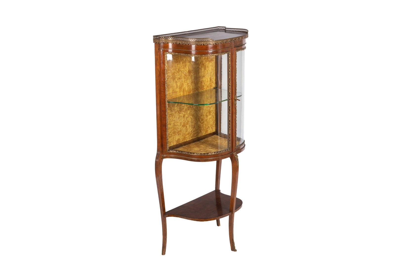 FRENCH LOUIS XVI STYLE MAHOGANY CURIO CABINET (1 of 6)