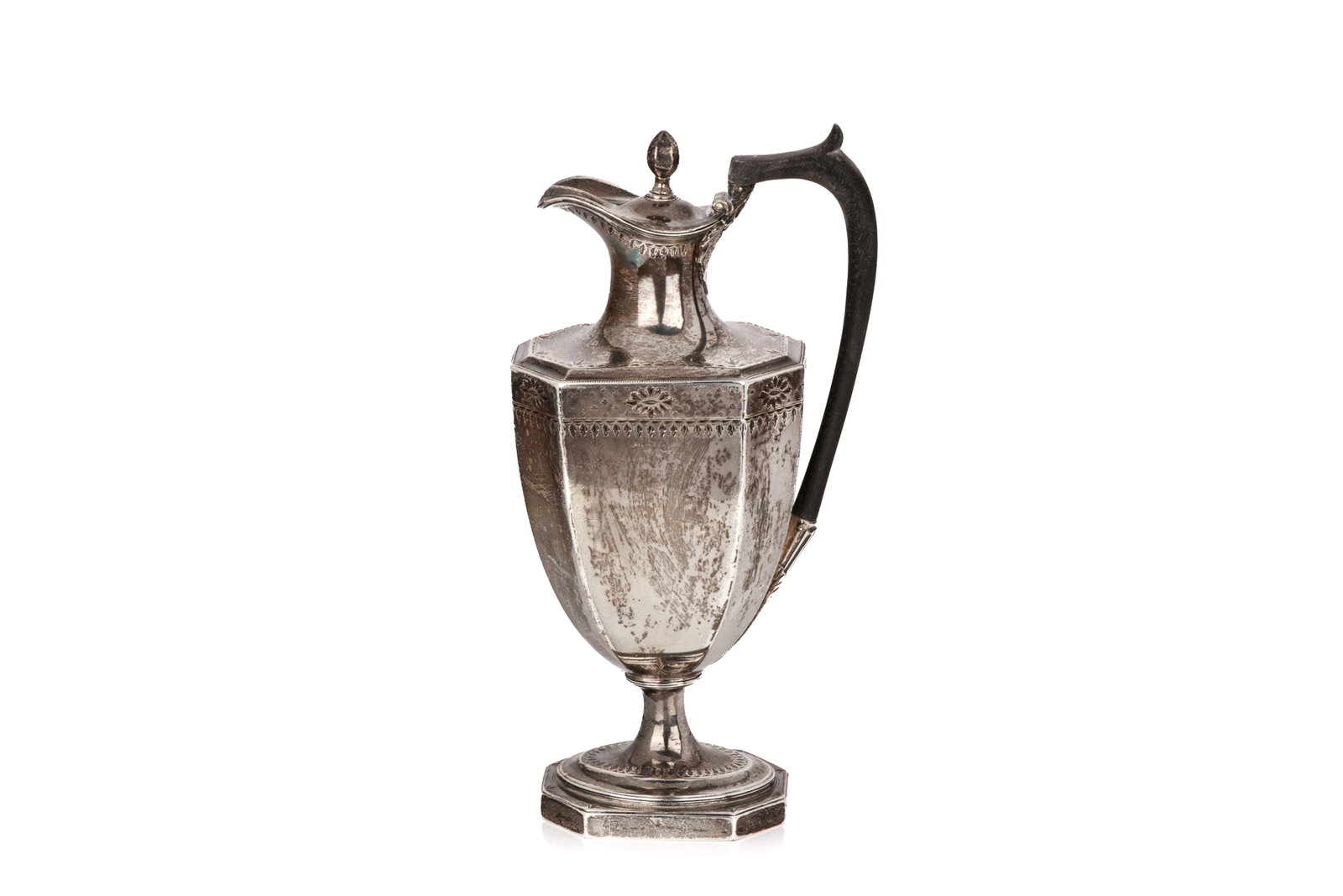 GEORGE III ENGLISH SILVER COFFEE POT, 738g (1 of 4)