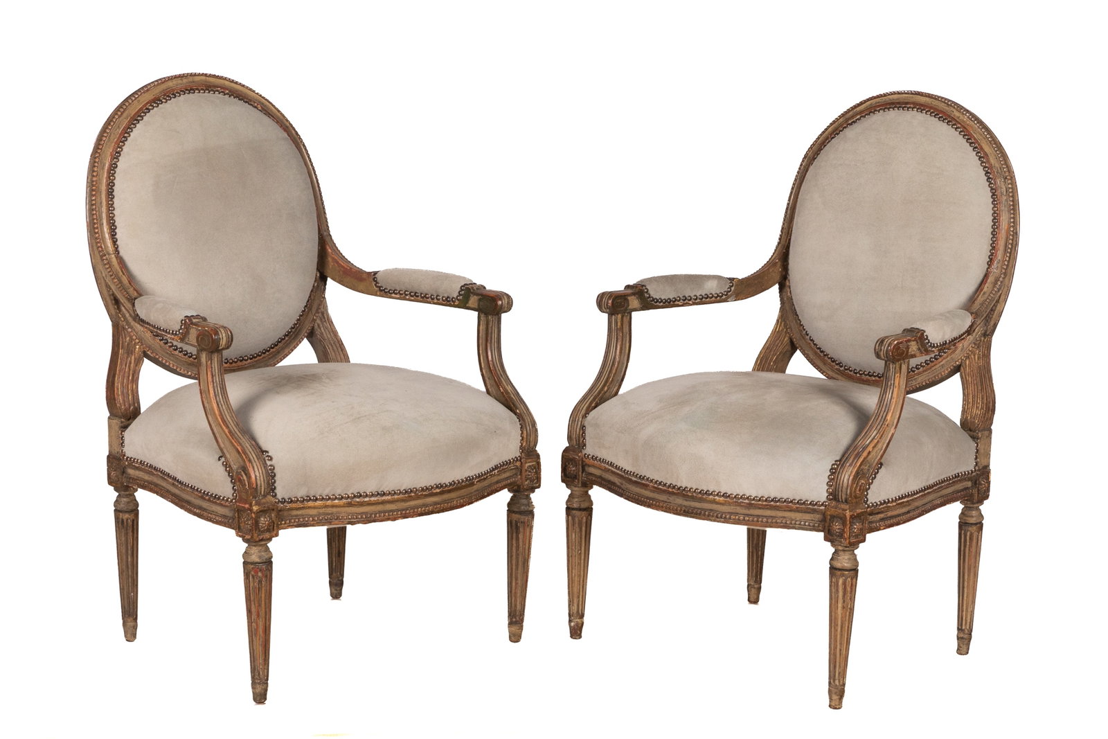 PAIR OF ANTIQUE FRENCH BREGERE CHAIRS (1 of 4)