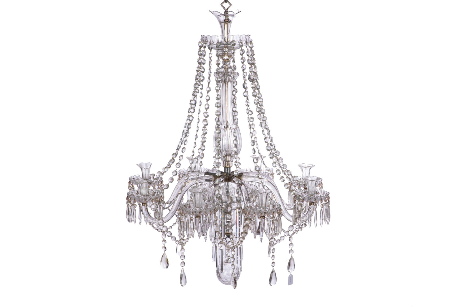 ANTIQUE CUT-GLASS SIX BRANCH CHANDELIER (1 of 1)