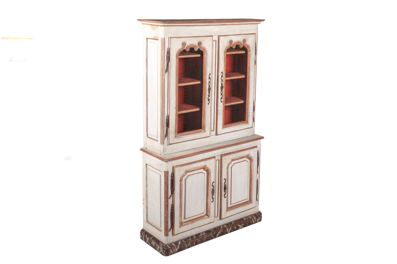 18TH C PAINTED WHITE CABINET (1 of 5)