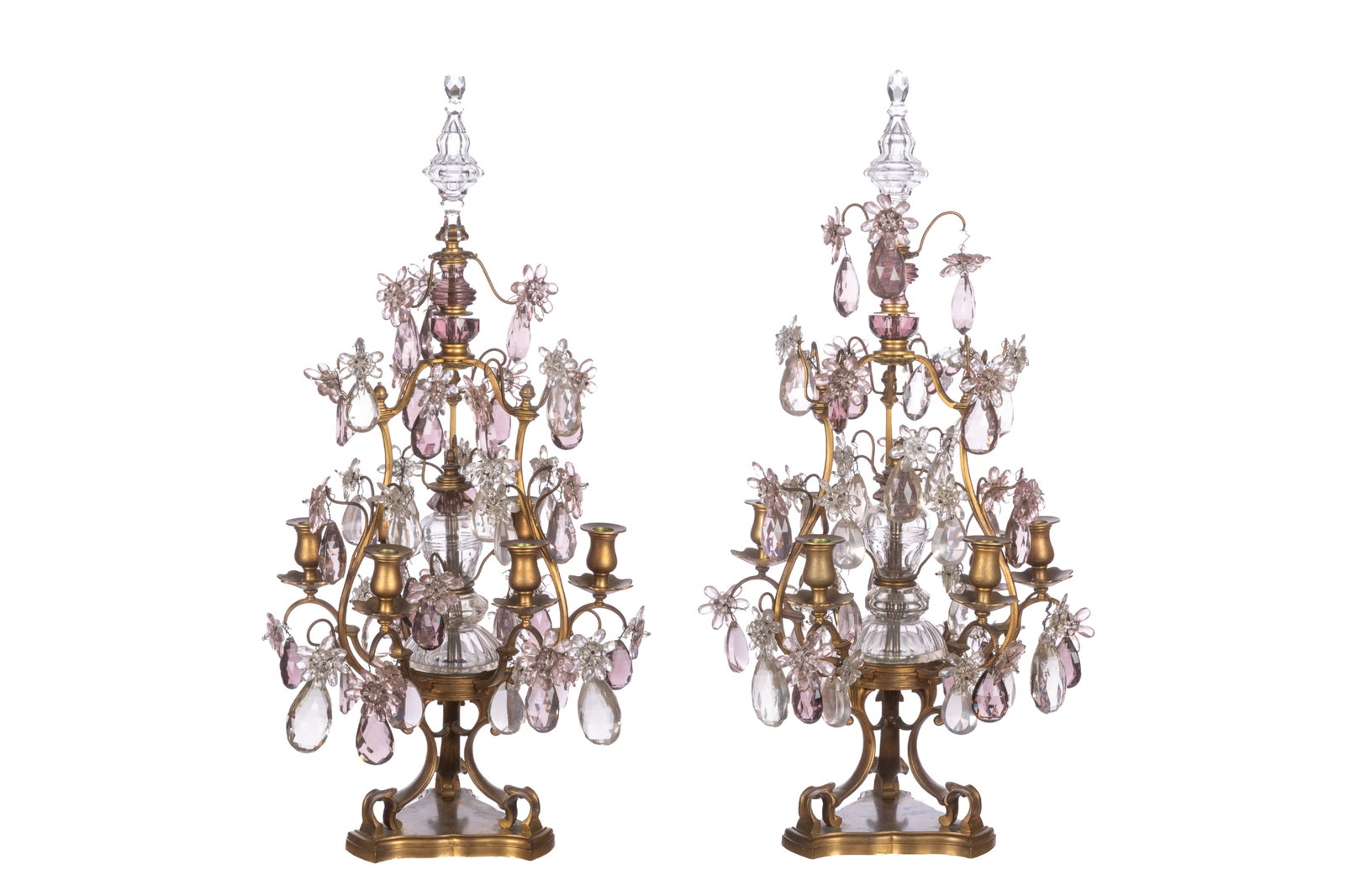 PAIR OF ANTIQUE CUT GLASS LUSTRE GIRONDELLES (1 of 2)