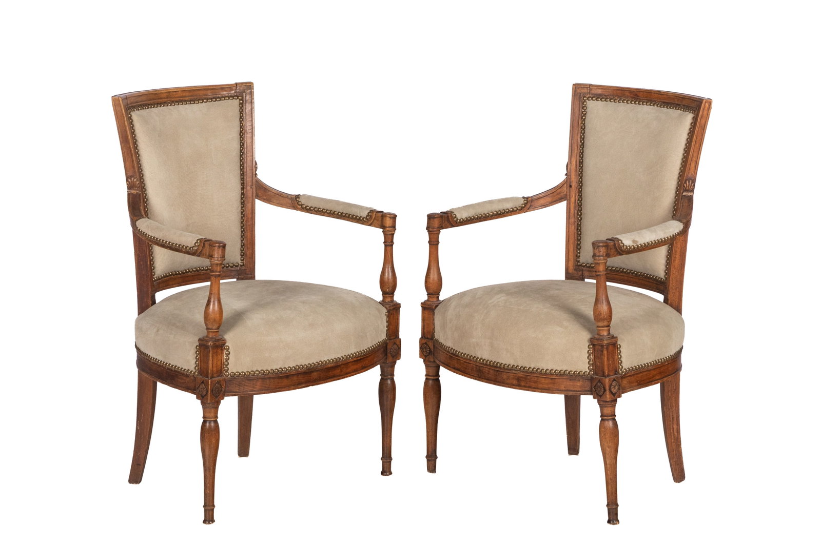 PAIR OF 18th C FRENCH DIRECTOIRE CHAIRS (1 of 4)