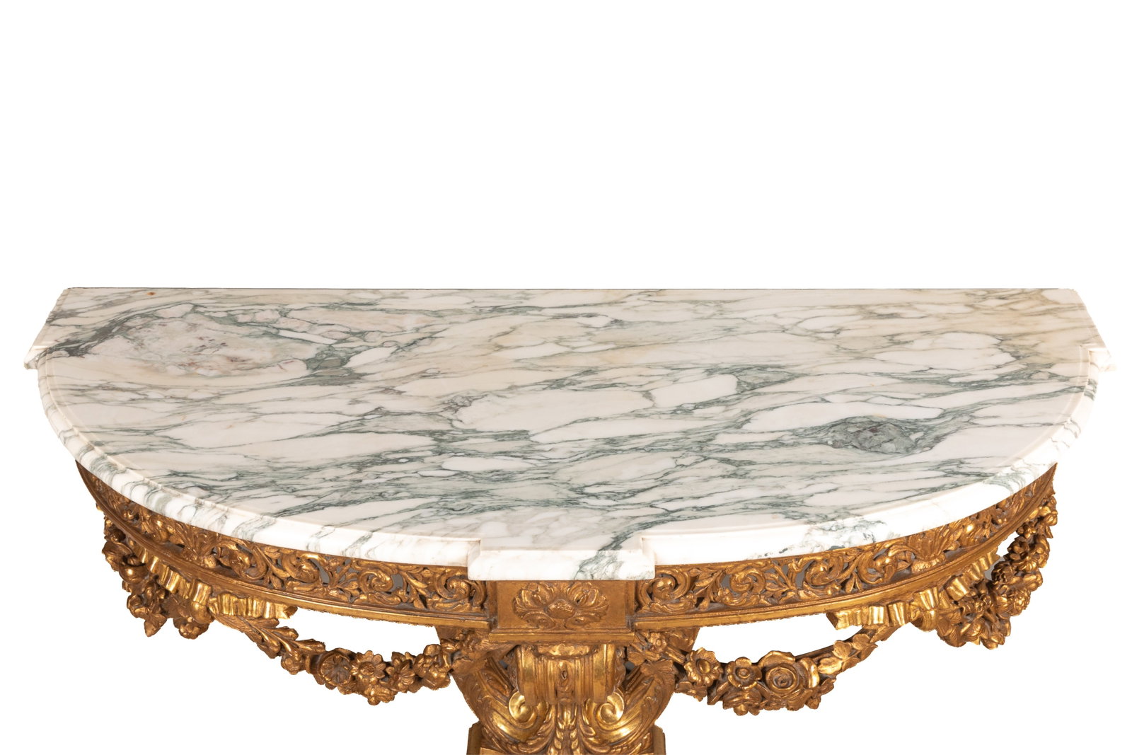 FRENCH MARBLE TOP CONSOLE TABLE - 2