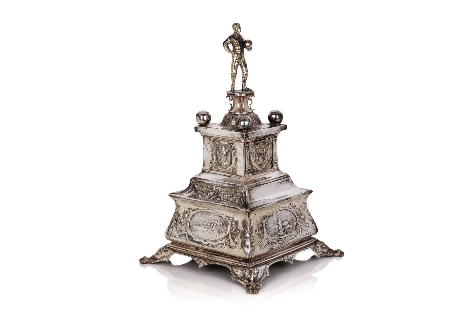 IMPORTANT GEORGE V SCOTTISH SILVER SOCCER TROPHY (1 of 6)