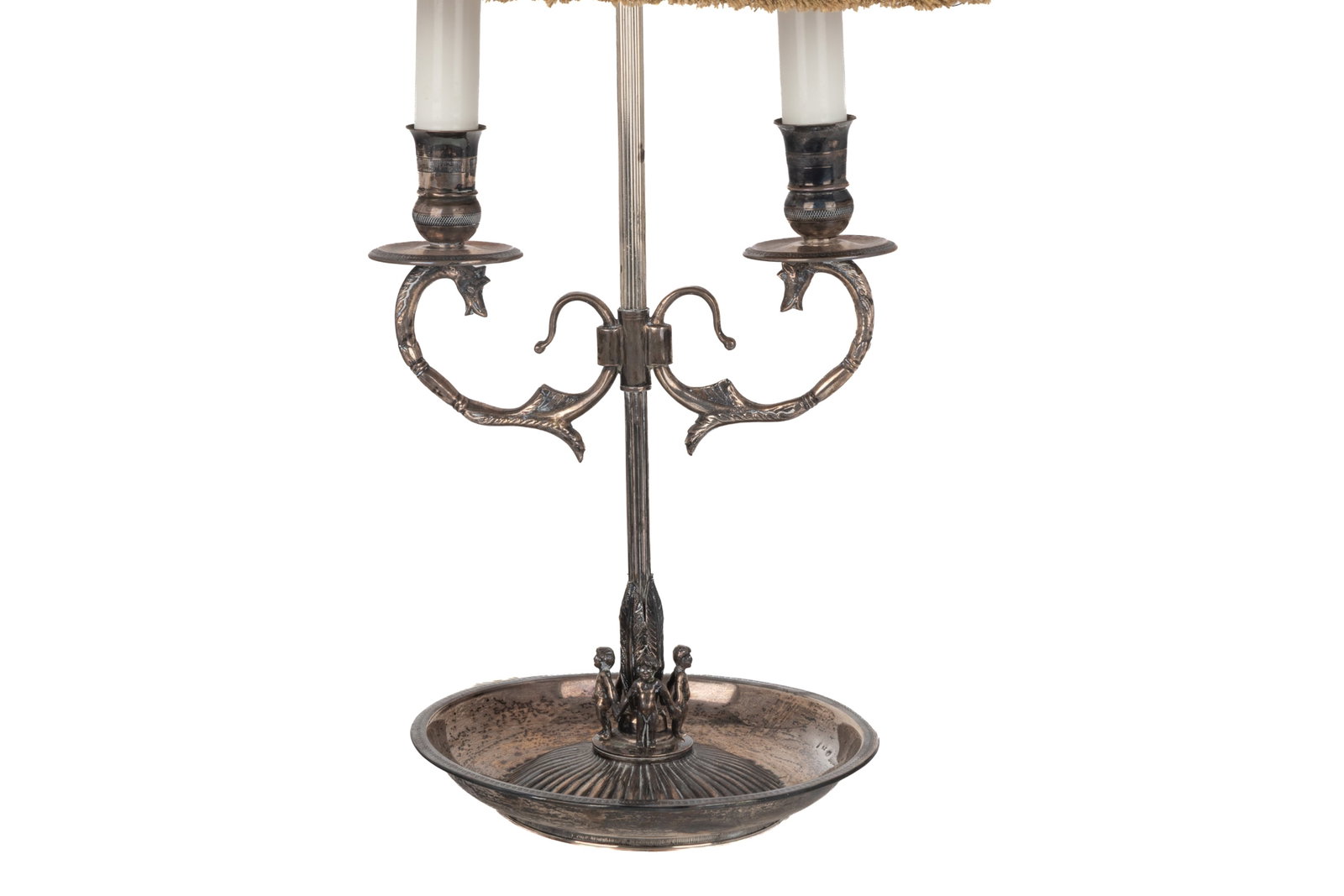 SPANISH SILVER CANDLESTICK LAMP - 2