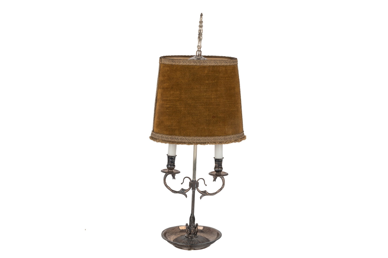 SPANISH SILVER CANDLESTICK LAMP - 3