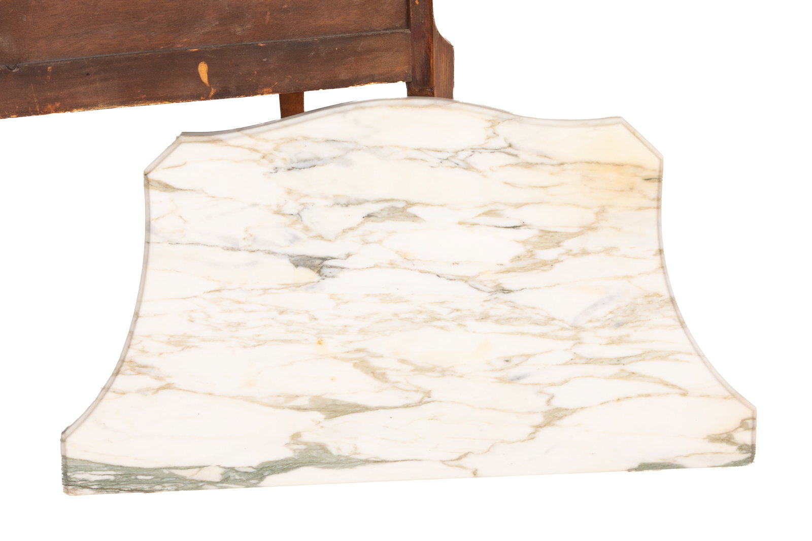 MARBLE TOP TWO-DRAWER SIDE TABLE COMMODE - 6