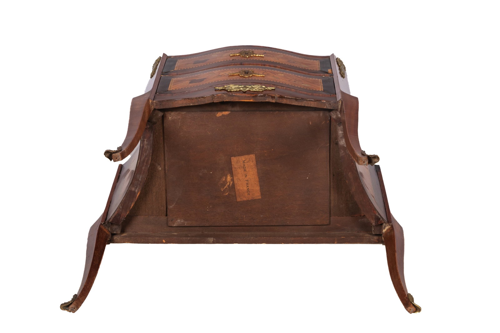 MARBLE TOP TWO-DRAWER SIDE TABLE COMMODE - 7