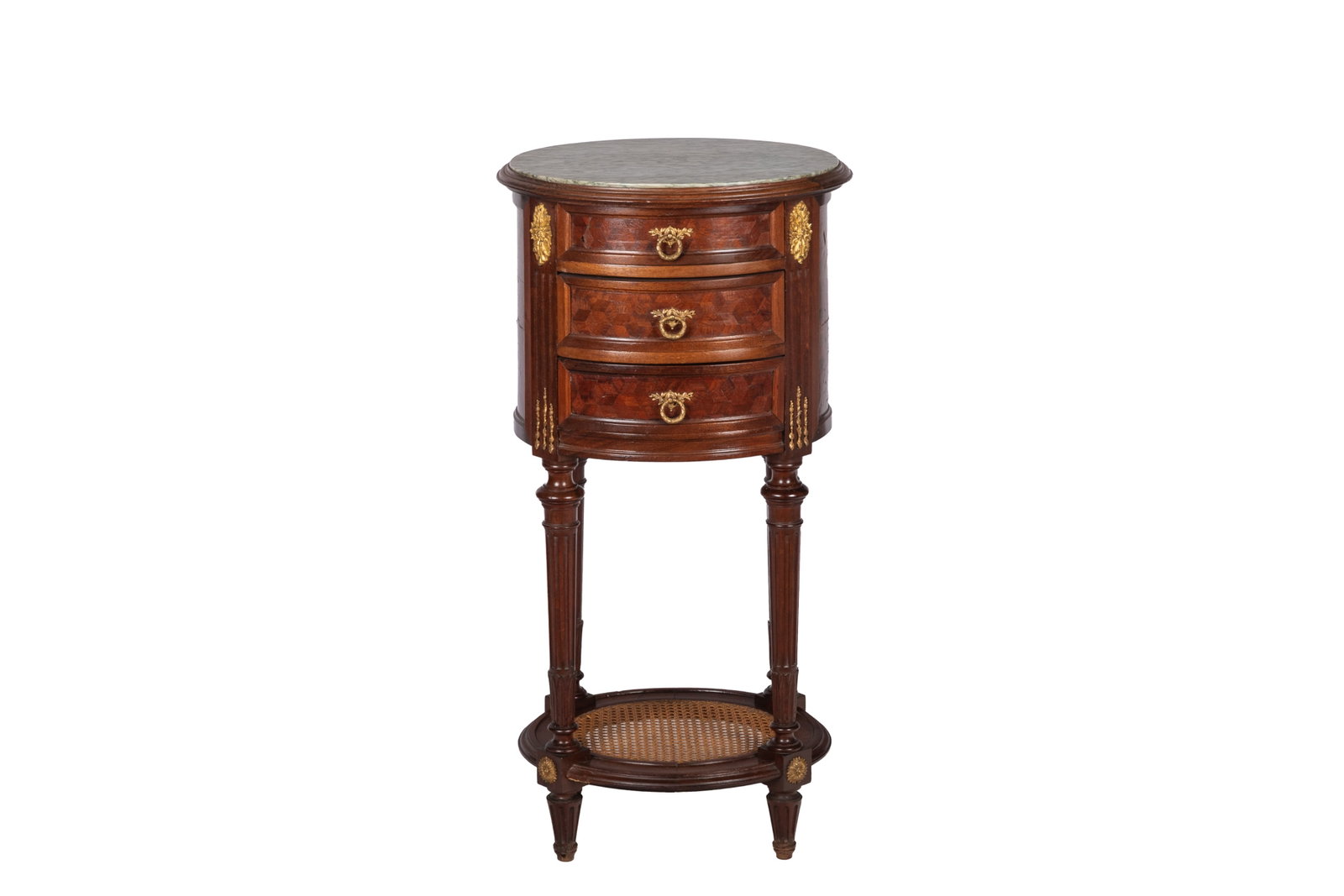 FRENCH MARBLE TOP CIRCULAR SIDE TABLE - 2