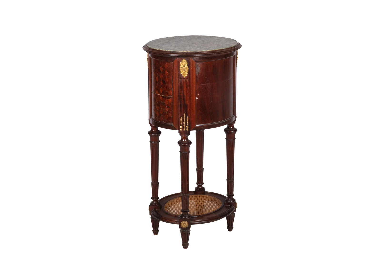 FRENCH MARBLE TOP CIRCULAR SIDE TABLE - 6