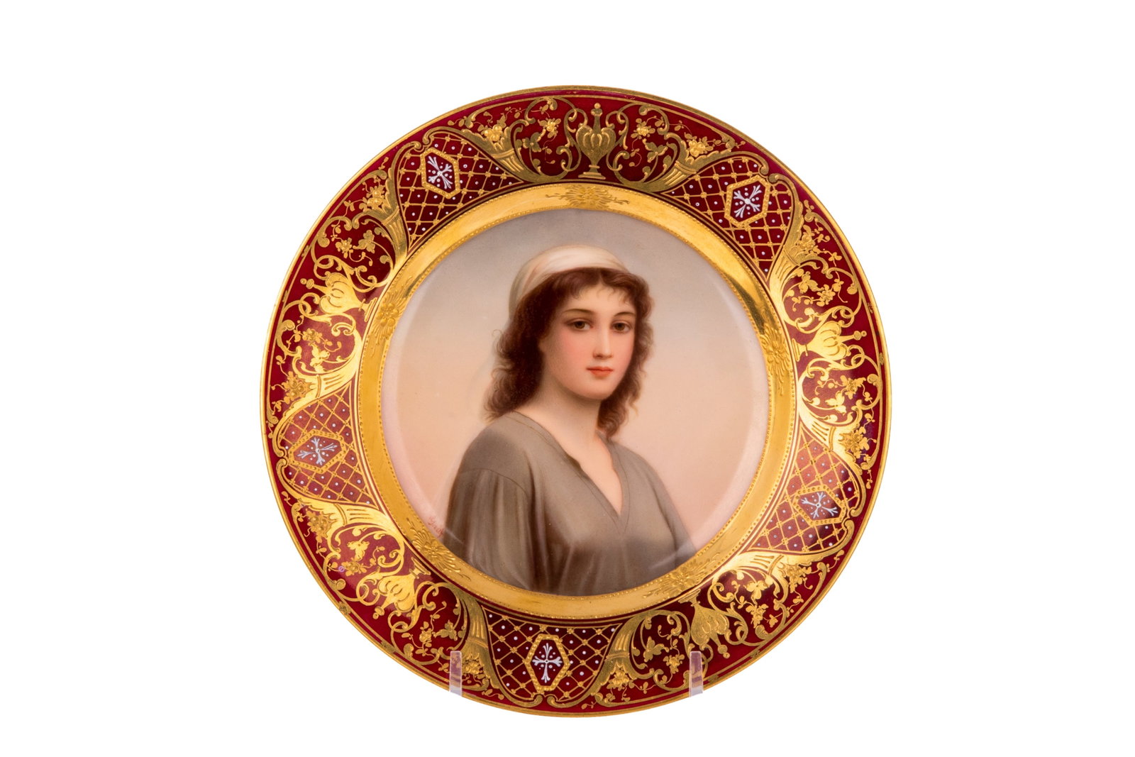 VIENNA PORCELAIN PORTRAIT PLATE OF "RUTH" (1 of 5)