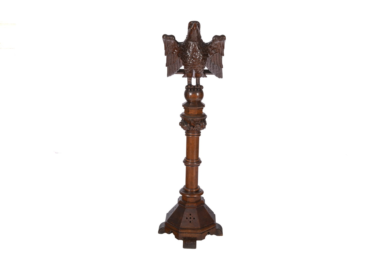 ANTIQUE FRENCH OAK EAGLE LECTERN (1 of 4)