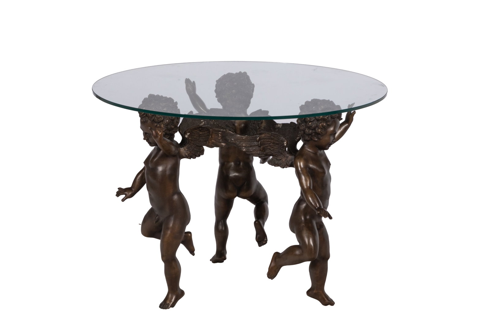 BRONZE FIGURAL SIDE TABLE - 2