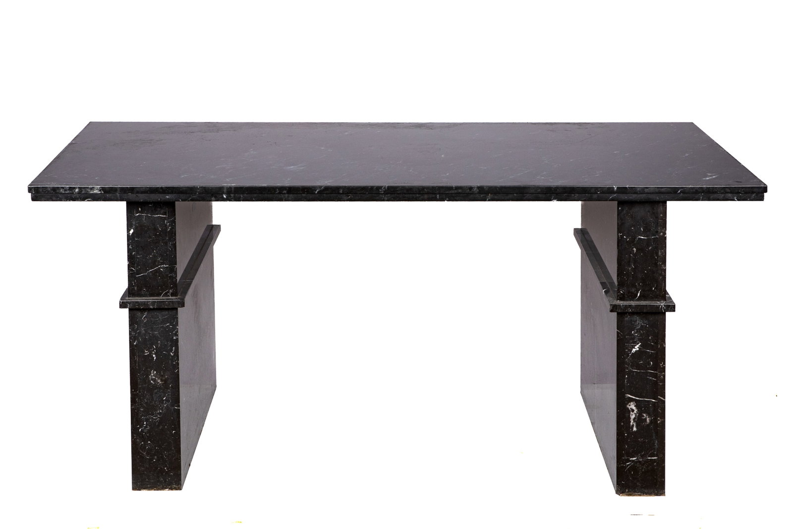 CUSTOM DESIGNED BLACK MARBLE DESK - 2