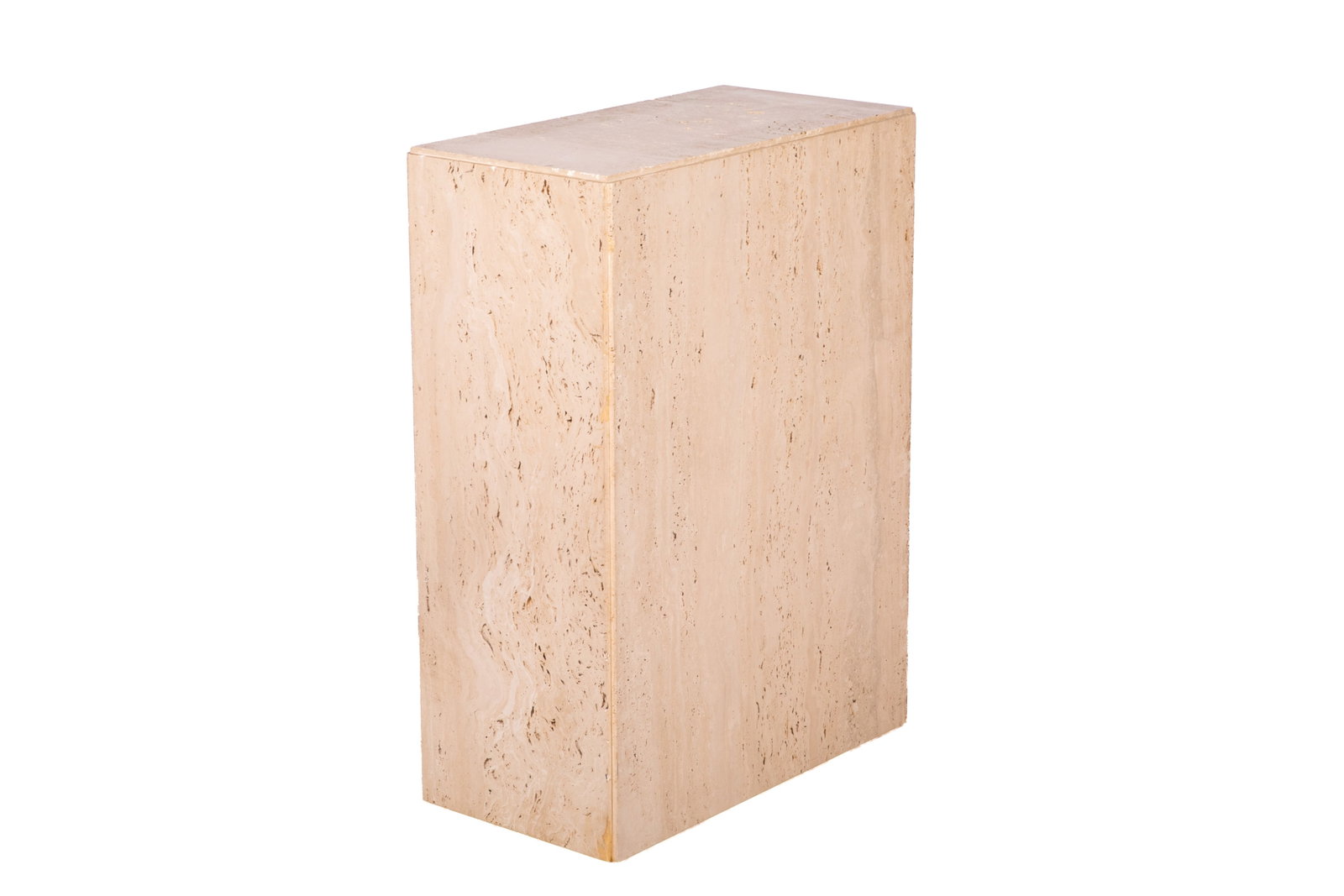 TALL TAVERTINE PEDESTAL: Single: H 31in x W 24in x D 12in