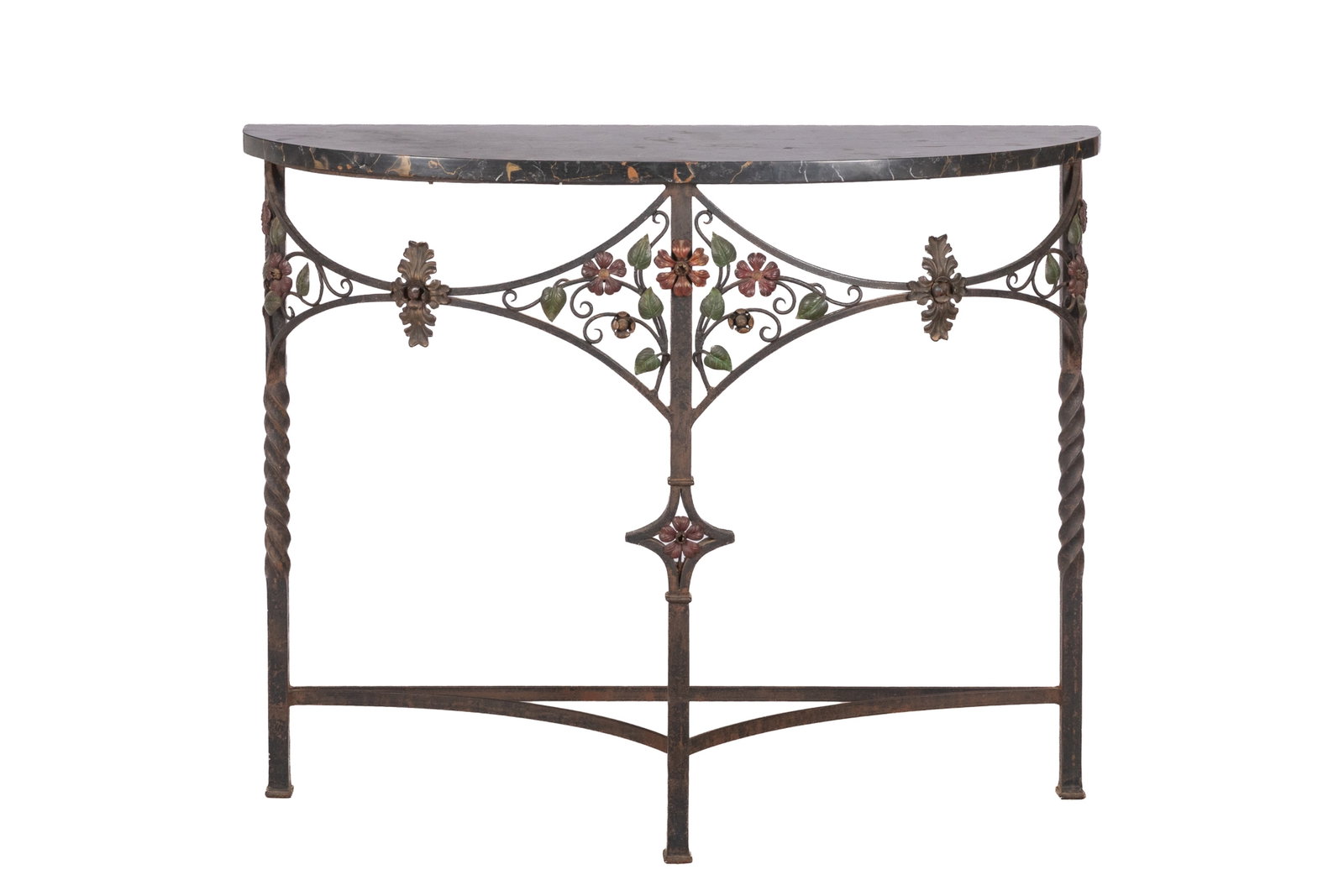 ART DECO WROUGHT IRON CONSOLE TABLE (1 of 4)