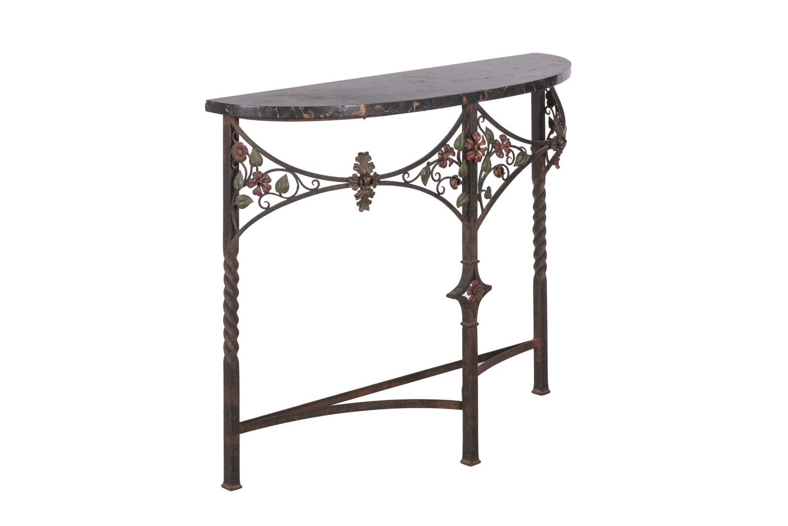 ART DECO WROUGHT IRON CONSOLE TABLE - 2