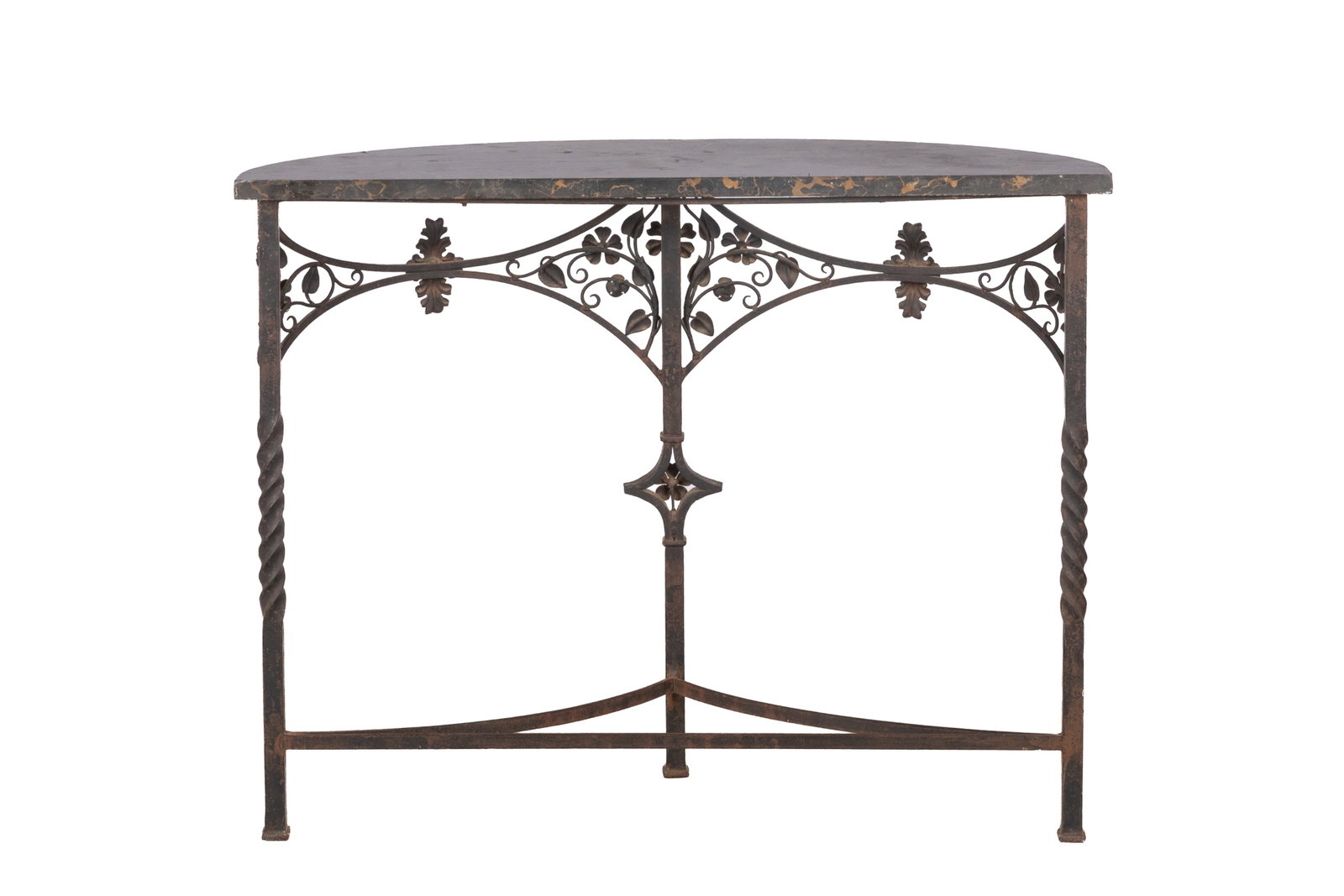 ART DECO WROUGHT IRON CONSOLE TABLE - 3