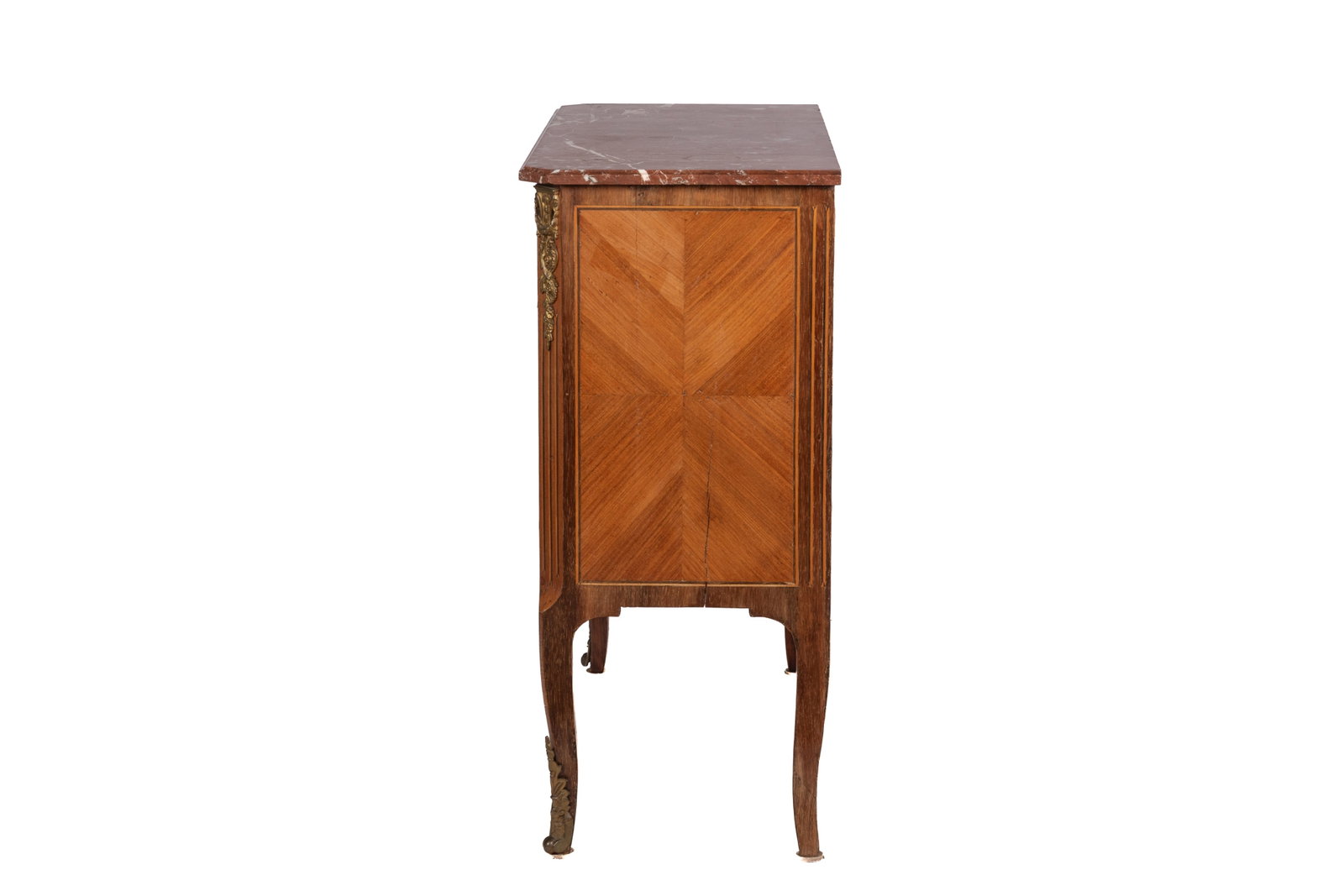 TRANSITIONAL STYLE ANTIQUE FRENCH COMMODE - 6