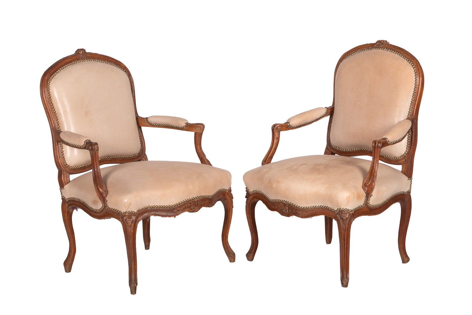 PAIR OF ANTIQUE FRENCH ARMCHAIRS (1 of 4)