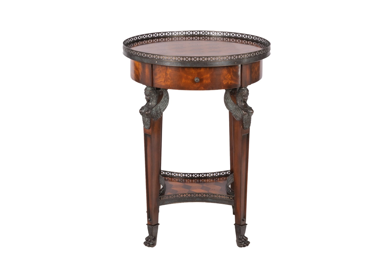 THEODORE ALEXANDER BRONZE MOUNTED SIDE TABLE - 2