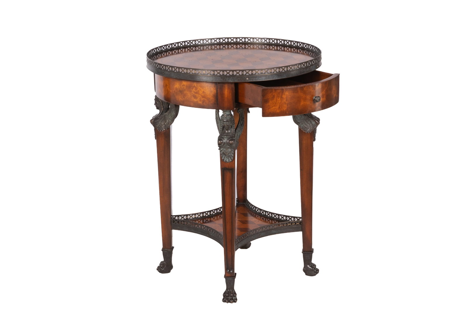 THEODORE ALEXANDER BRONZE MOUNTED SIDE TABLE - 3