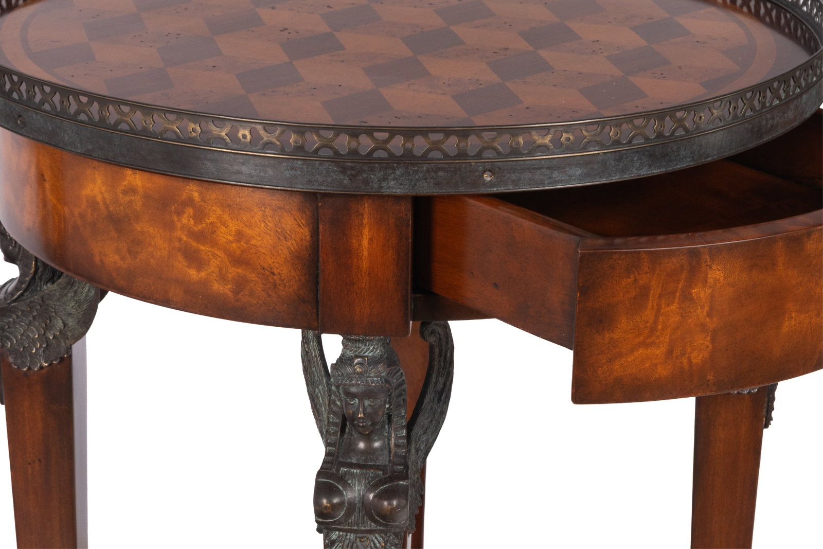 THEODORE ALEXANDER BRONZE MOUNTED SIDE TABLE - 4