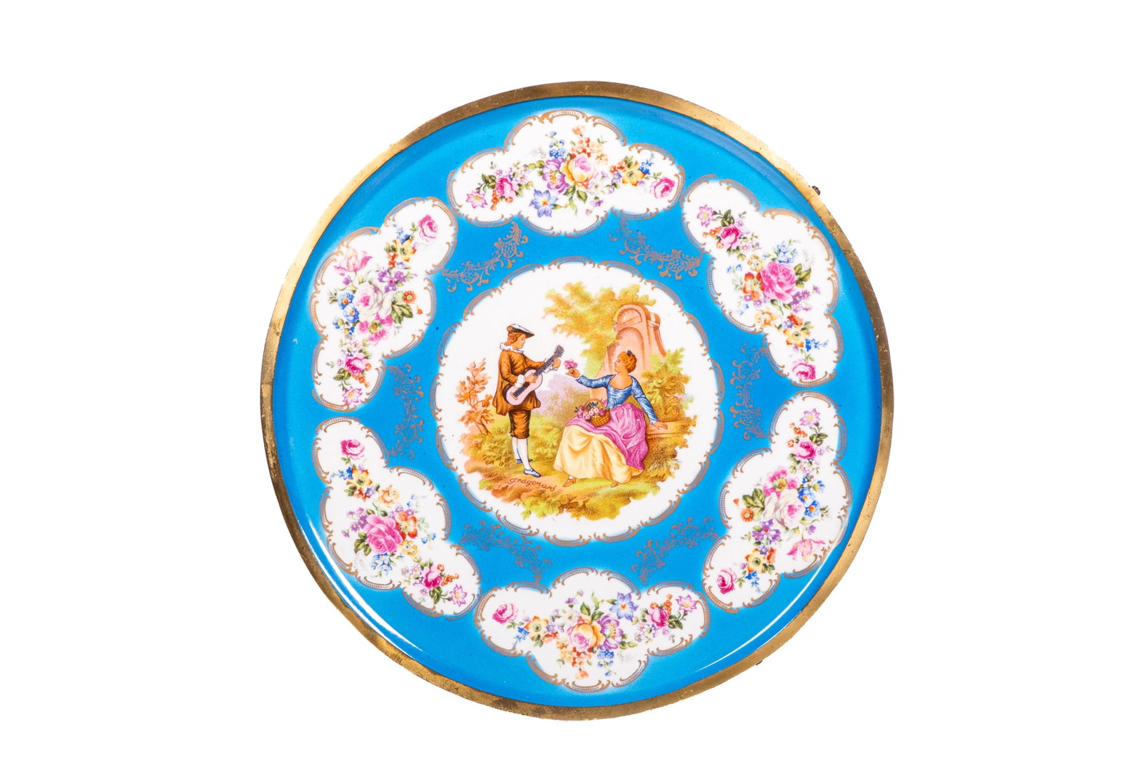 DECORATIVE FRENCH PORCELAIN COCKTAIL TABLE (1 of 5)