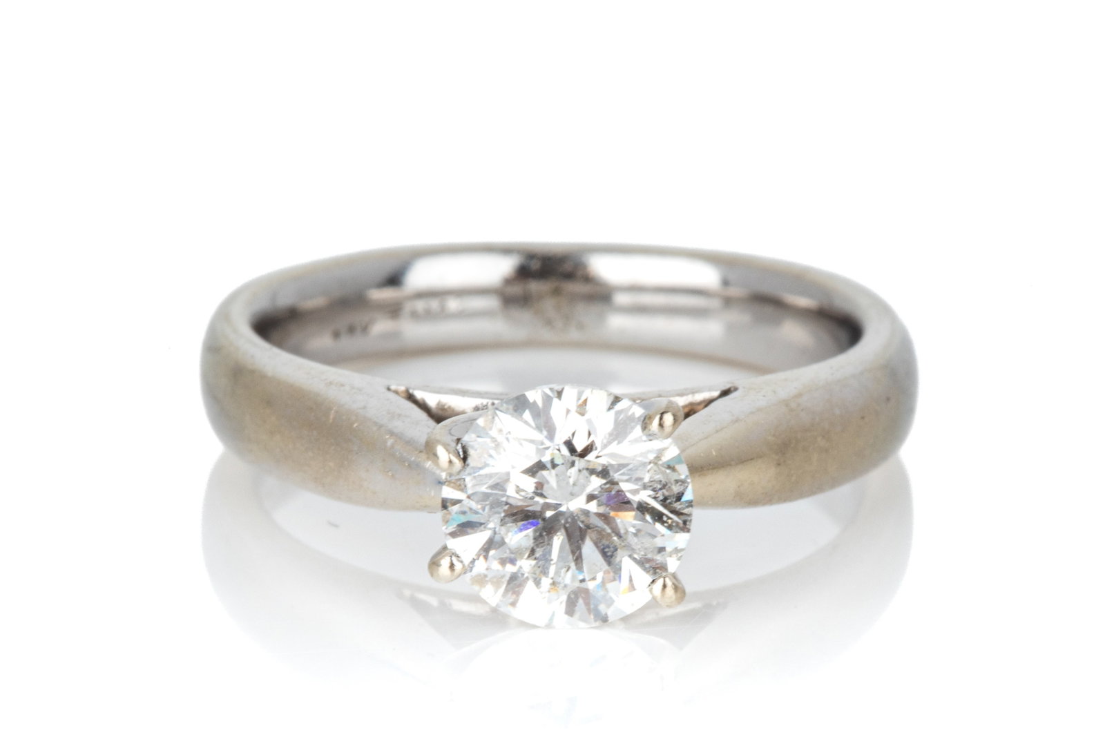14K 1.12ct I1-GH DIAMOND SOLITAIRE RING 4.5g, CERT (1 of 3)