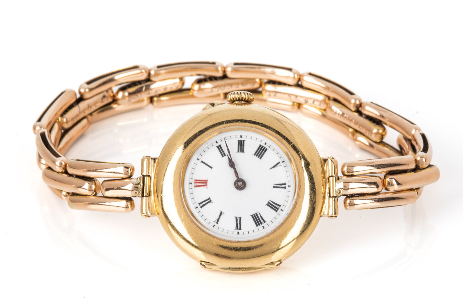 18K SWISS-MADE 15 JEWEL MECH WRISTWATCH 28.6g (1 of 6)