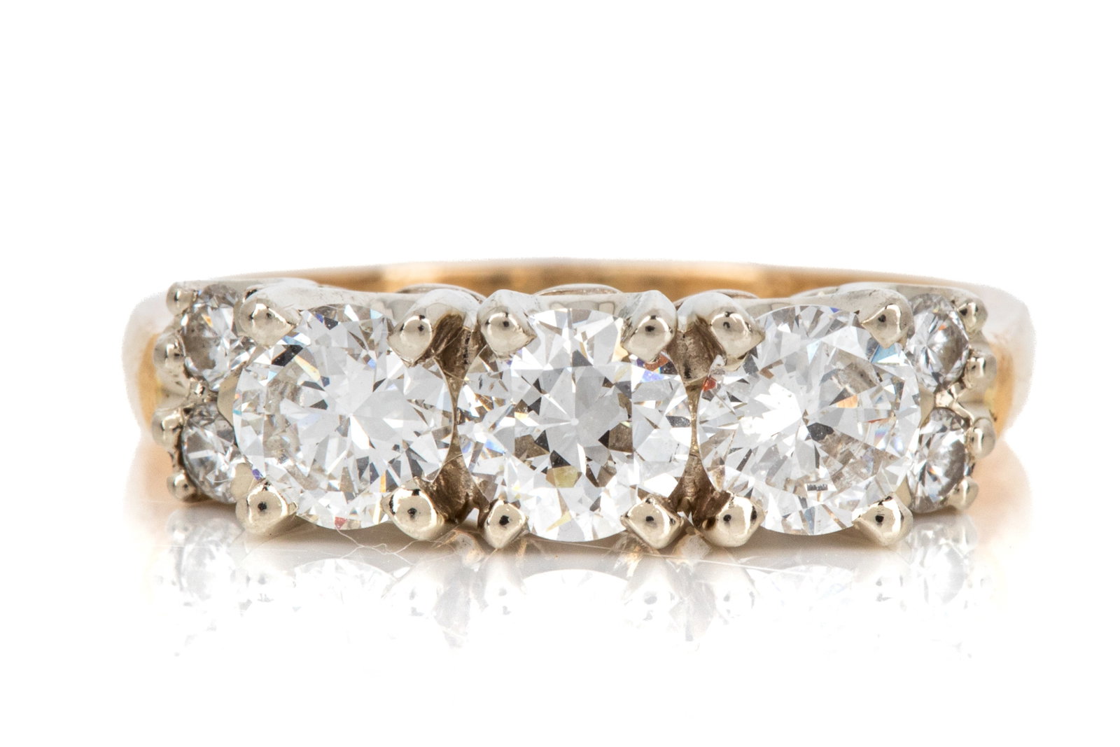14K GOLD & 1.35cttw DIAMOND RING 3.4g (1 of 4)
