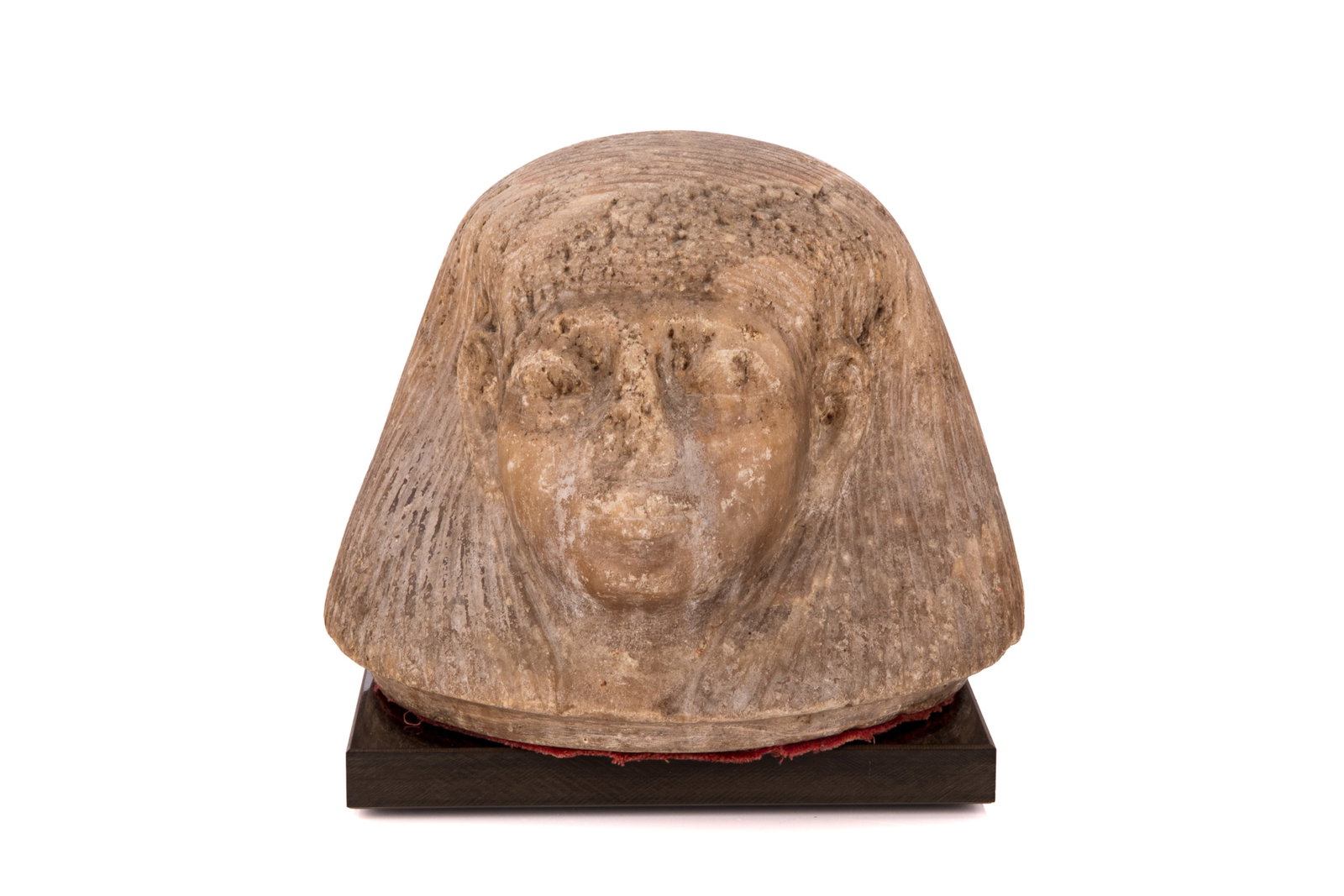 EGYPTIAN CARVED ALABASTER CANOPIC FUNERARY JAR LID (1 of 6)