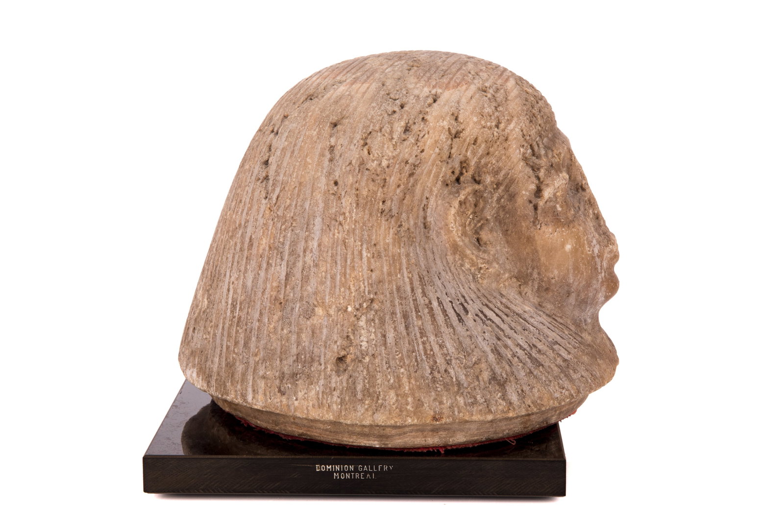 EGYPTIAN CARVED ALABASTER CANOPIC FUNERARY JAR LID - 5