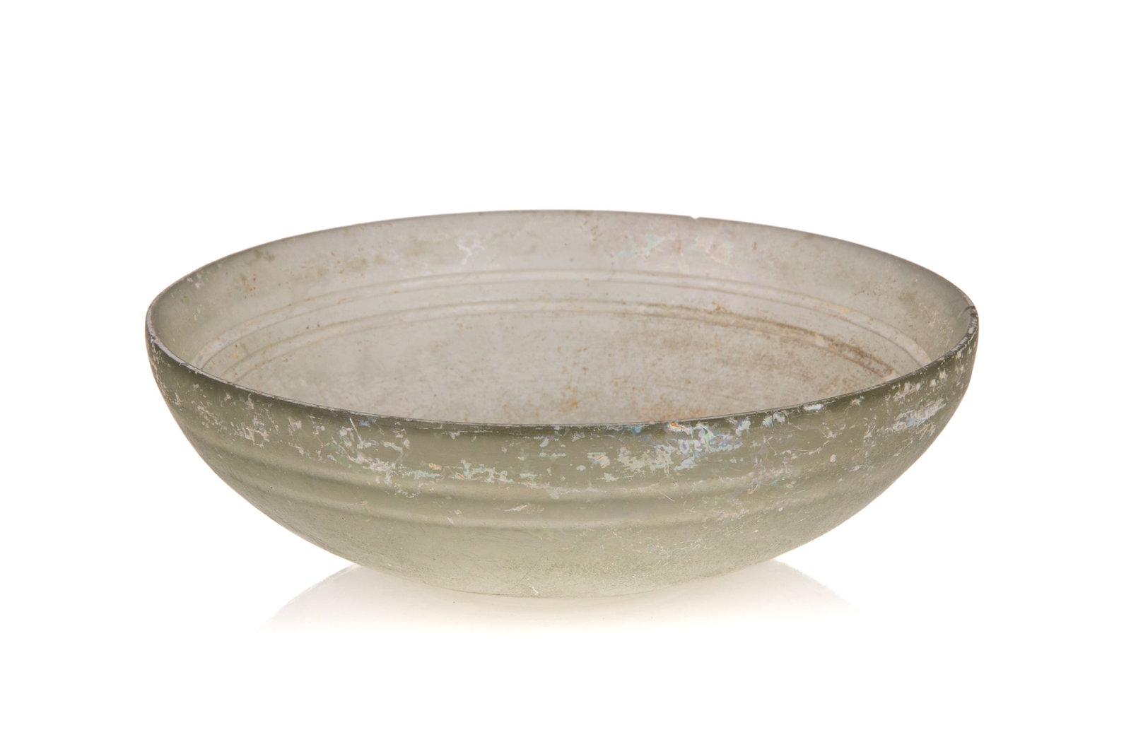 ANCIENT LOW GLASS BOWL (1 of 4)