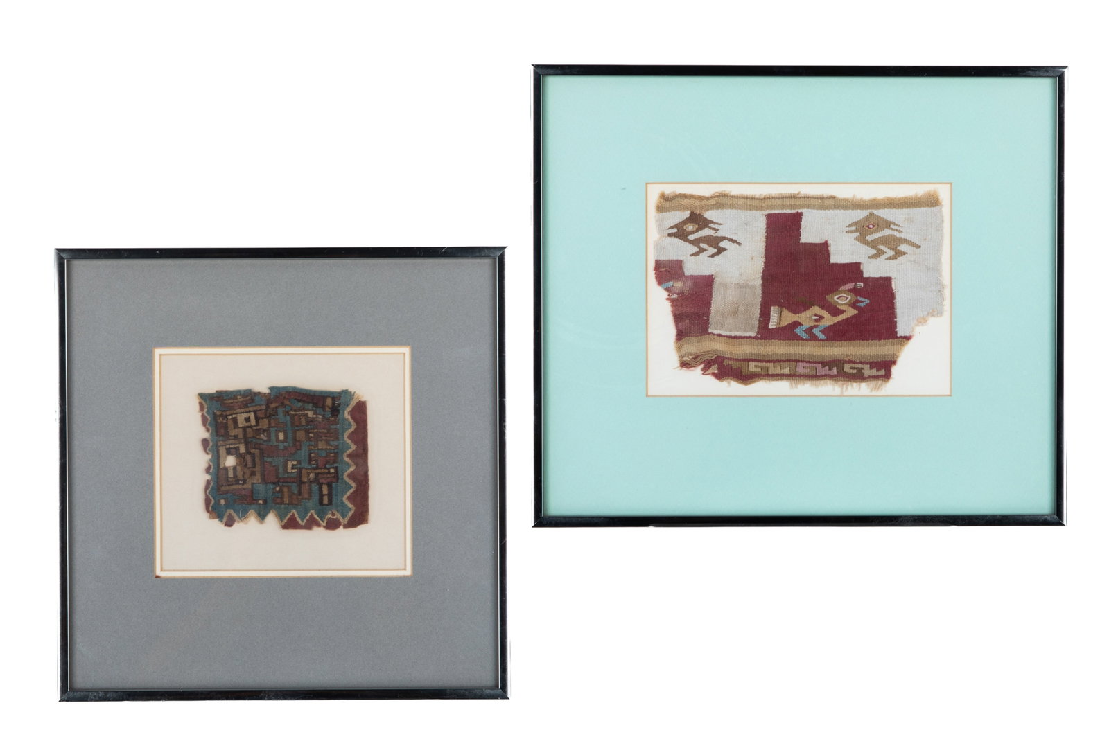TWO PRE-COLUMBIAN TEXTILE FRAGMENTS (1 of 5)