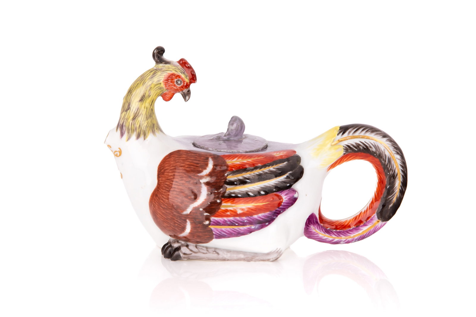 UNUSUAL EARLY MEISSEN FIGURAL TEAPOT (1 of 5)