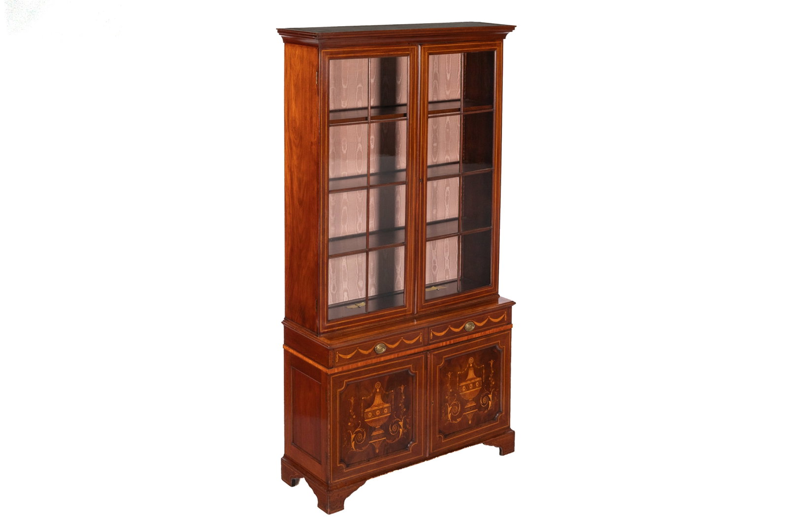 ANTIQUE ENGLISH MAHOGANY LIBRARY CABINET (1 of 7)