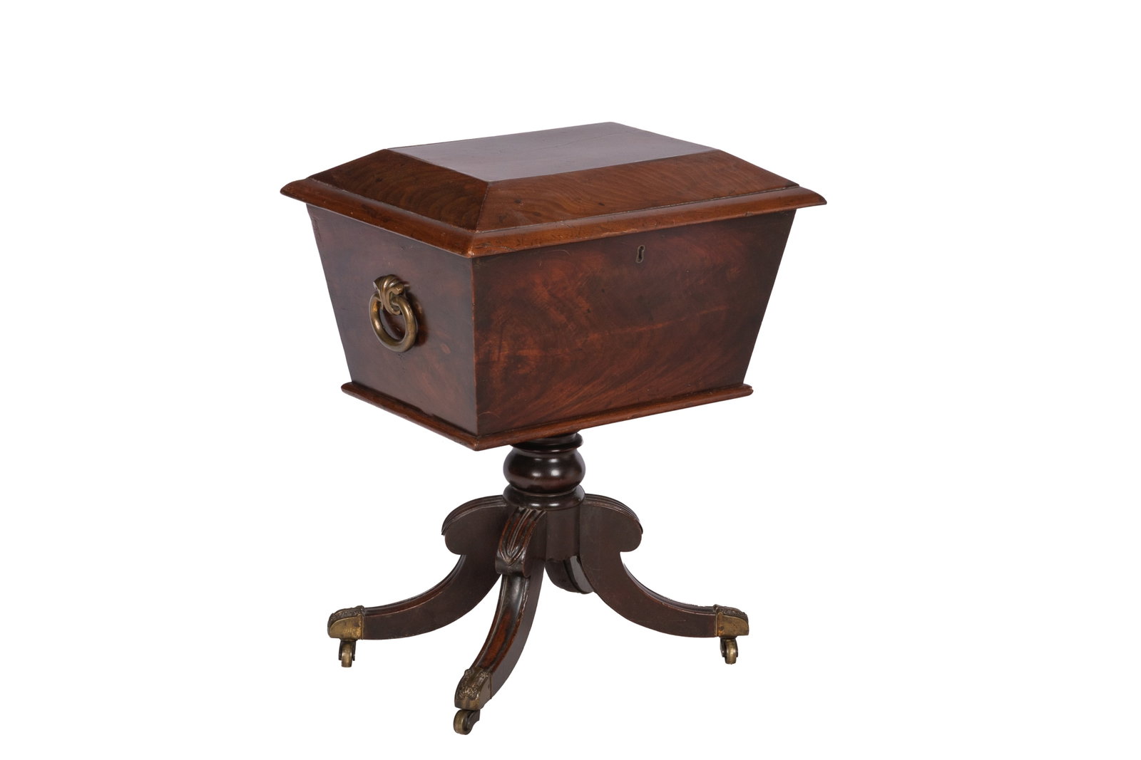 REGENCY MAHOGANY CELLARETTE TEAPOY (1 of 7)