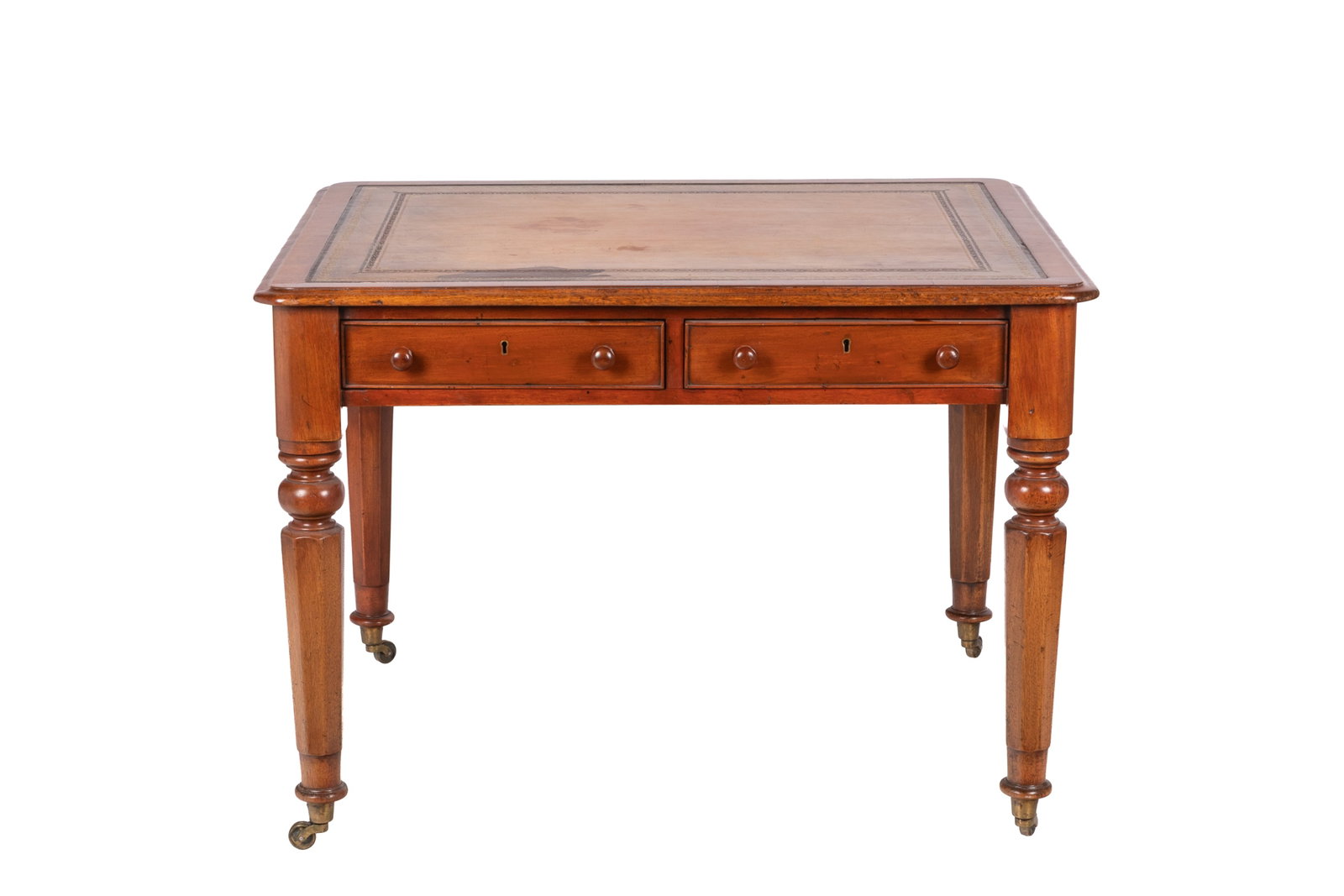 19TH WALNUT LIBRARY WRITING TABLE - 2
