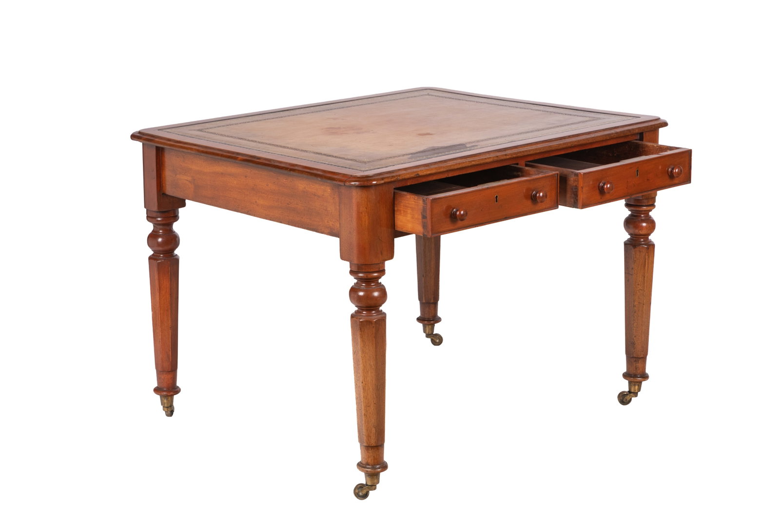 19TH WALNUT LIBRARY WRITING TABLE - 3