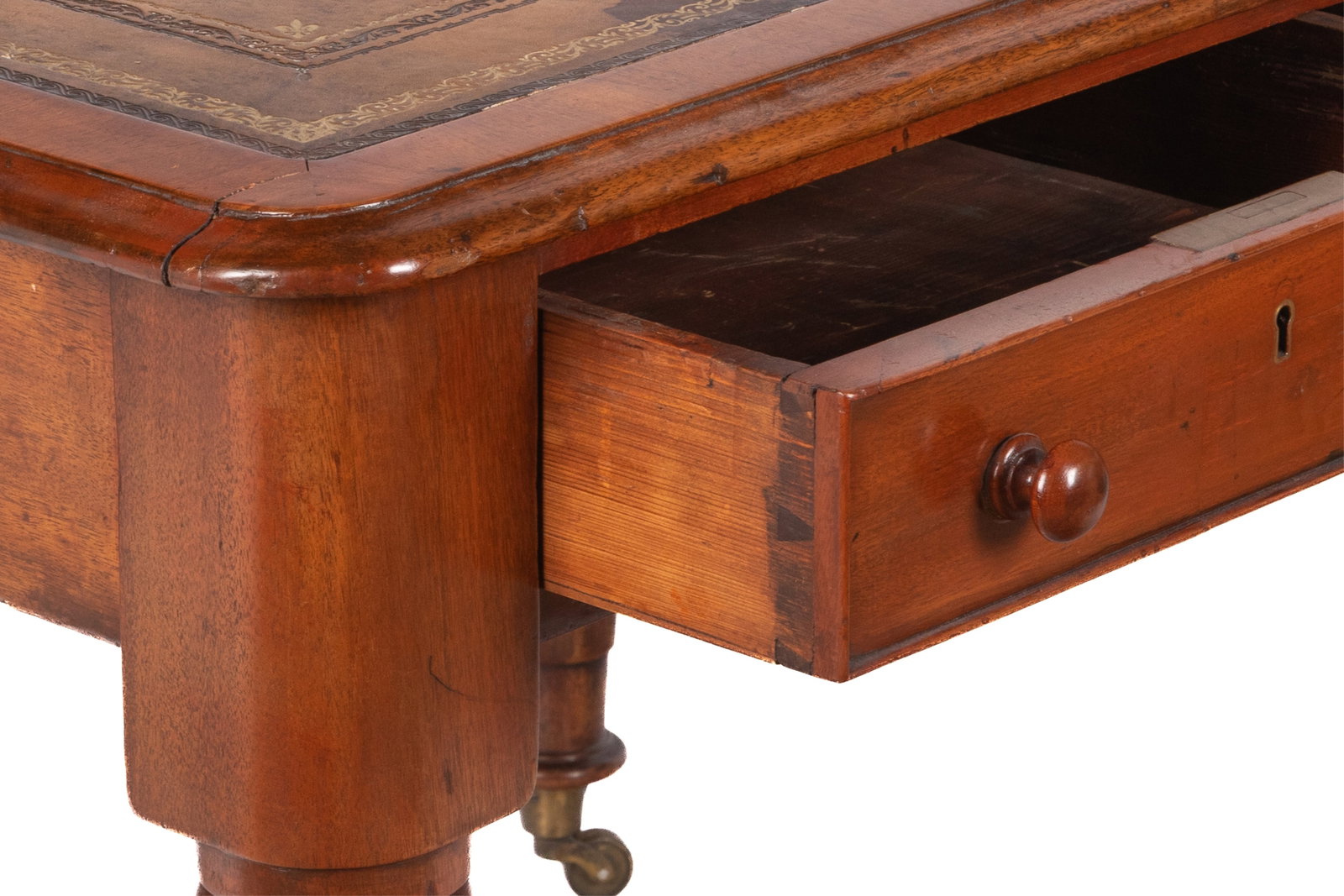 19TH WALNUT LIBRARY WRITING TABLE - 4