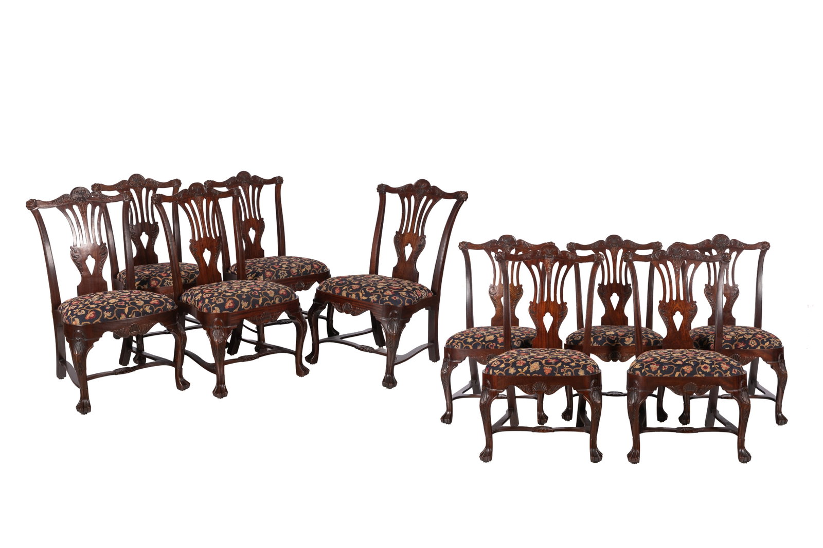SET OF TEN IRISH GEORGE-III-STYLE CHAIR (1 of 5)