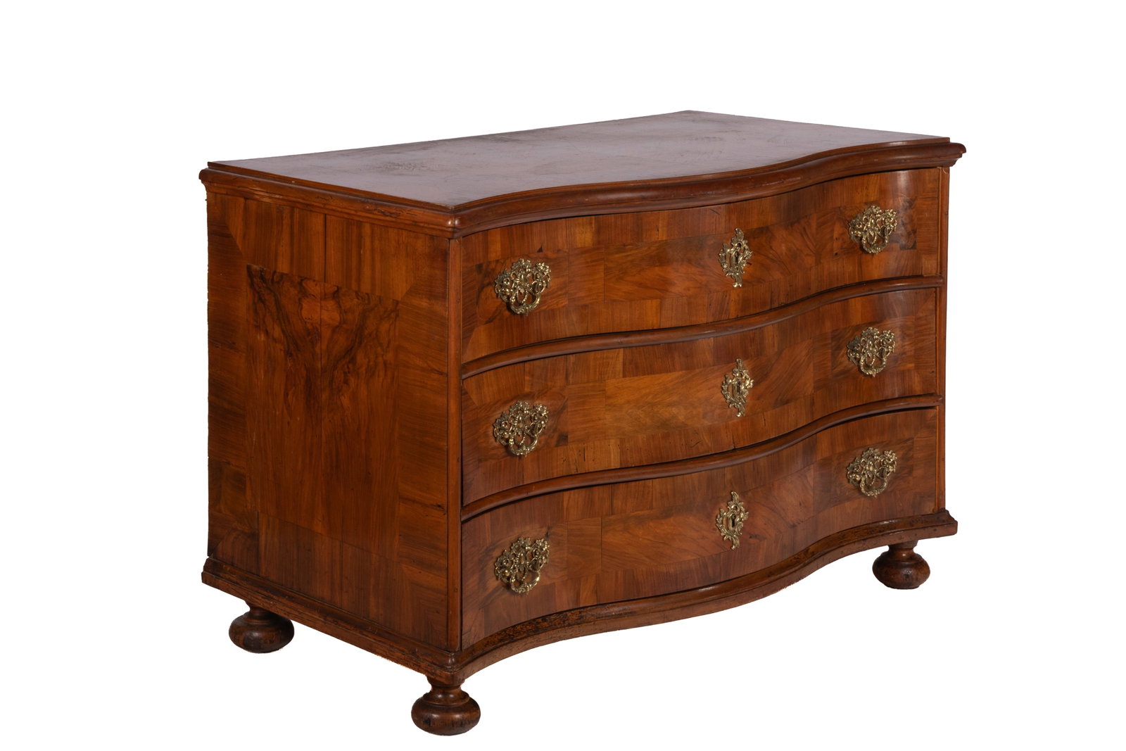 MID-18TH C. GERMAN WALNUT MARQUETRY COMMODE (1 of 8)