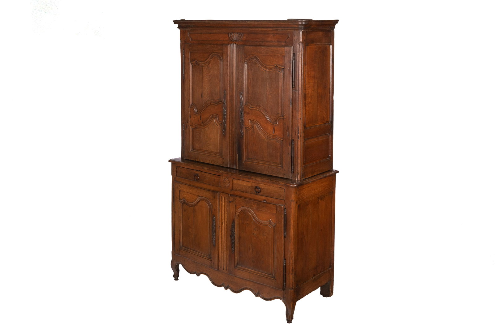 LARGE OAK 18TH CENTURY CUPBOARD (1 of 6)